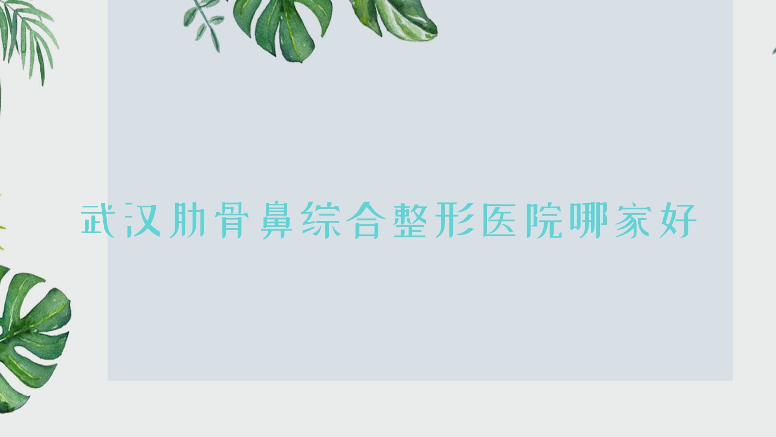 武漢肋骨鼻綜合哪里好？價(jià)格多少錢？美之慕、涵美、虎泉醫(yī)院科6000元起