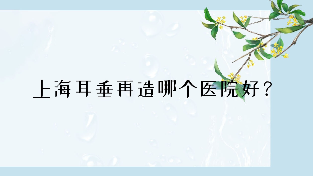 上海耳垂再造哪個(gè)醫(yī)院好？實(shí)力聲譽(yù)對比:瑰麗、芙蒂、顏藝明眸等十家
