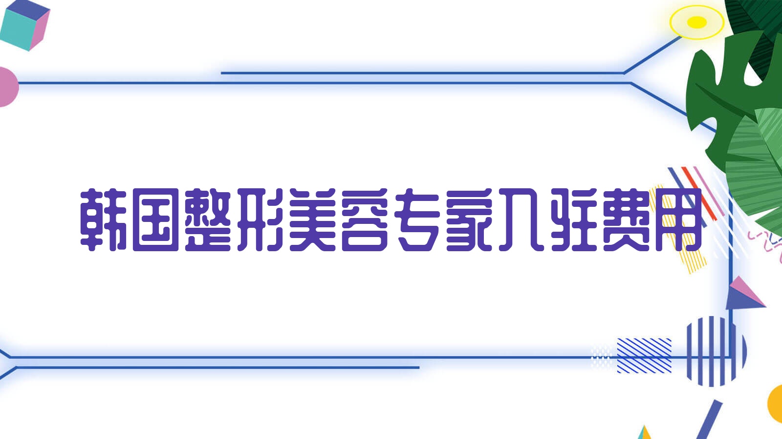 韩国整形美容专家入驻费用?韩国整形专家排名?