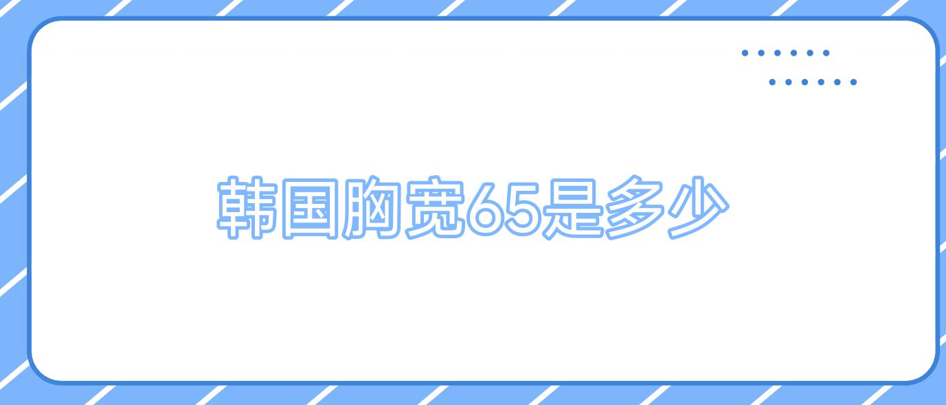韓國胸寬65是多少,韓國文胸尺碼對照表 韓國胸寬65是多少,韓國文胸尺碼對照表