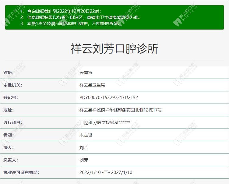 云南大理祥云刘芳口腔诊所