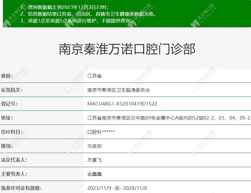 南京秦淮万诺口腔门诊部