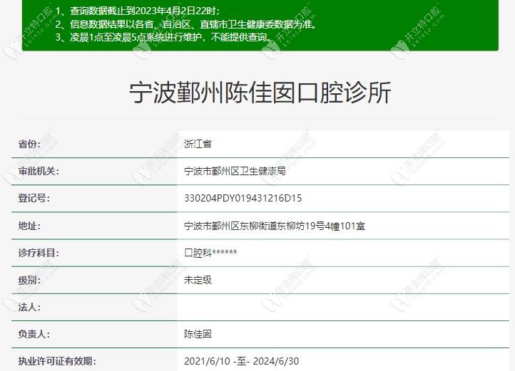 寧波鄞州陳佳囡口腔診所