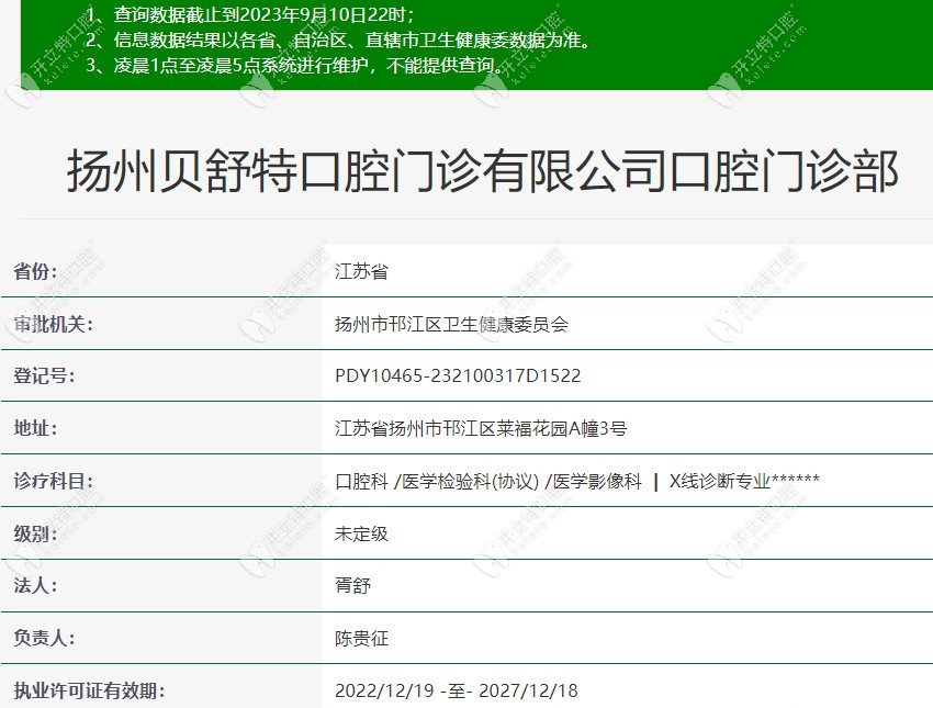 揚(yáng)州貝舒特口腔門診部