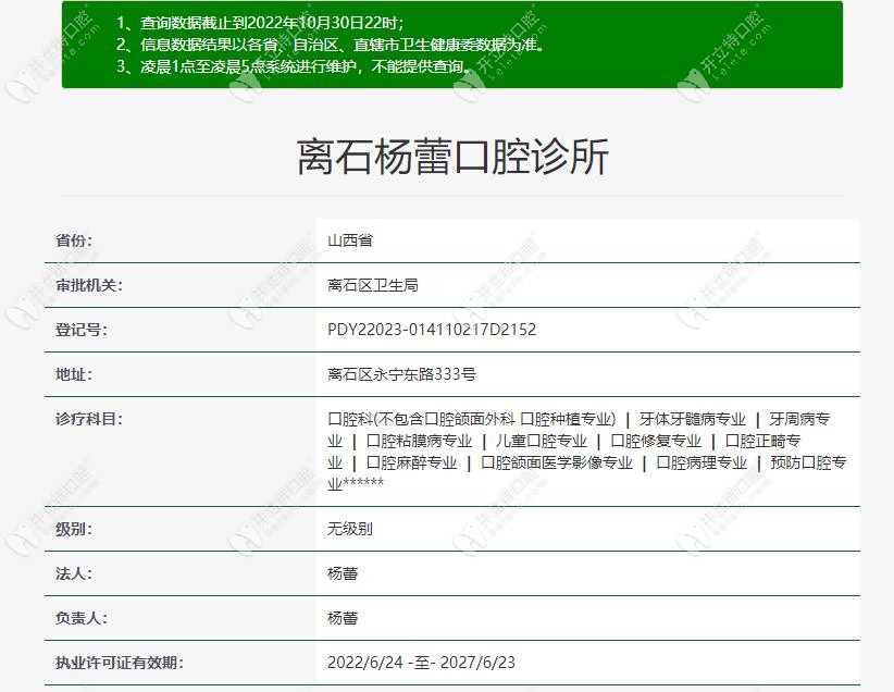 呂梁離石楊蕾口腔診所