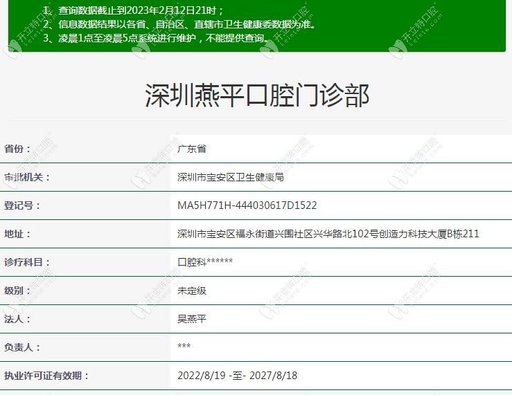 深圳燕平口腔門診部