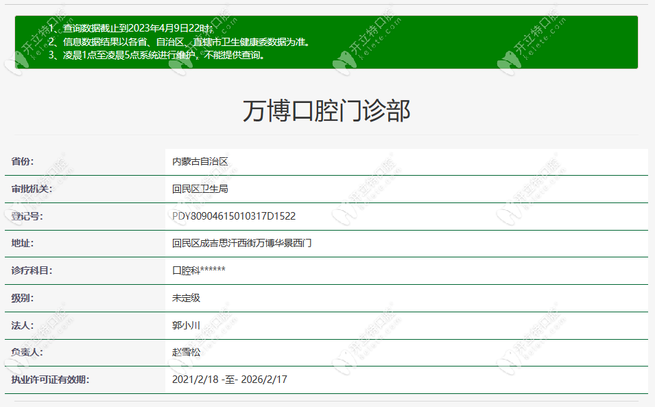 呼和浩特市萬博口腔門診部