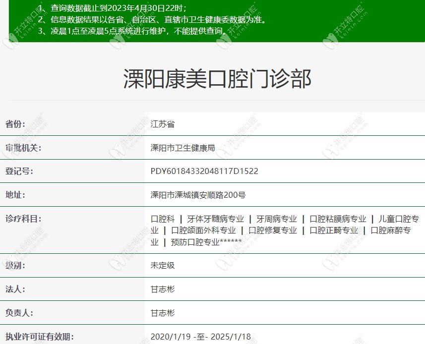 常州溧陽康美口腔門診部