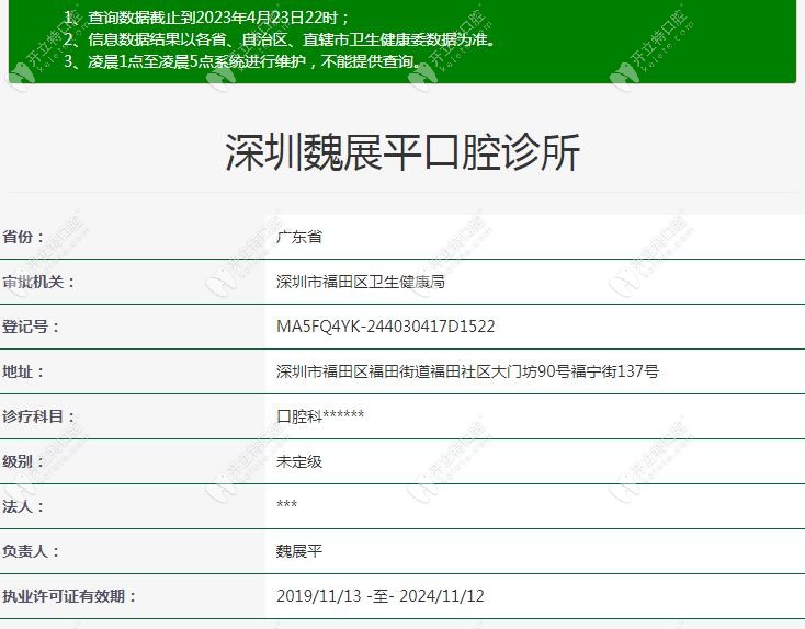 深圳魏展平口腔診所