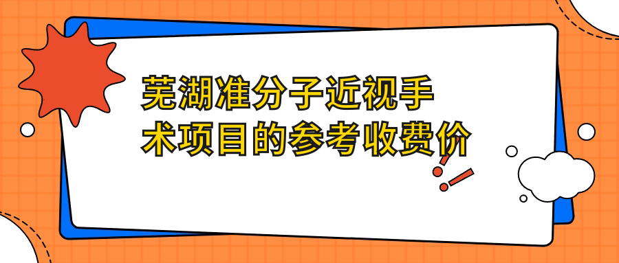 芜湖准分子近视手术项目的参考收费价格表