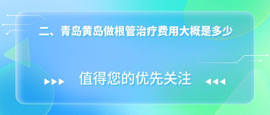 二、青島黃島做根管治療費(fèi)用大概是多少錢(qián)？泉云270/誠(chéng)信310/哈美340