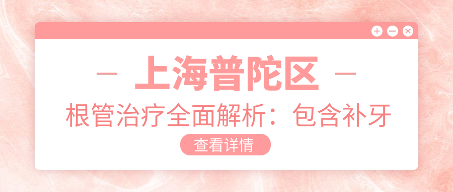 上海普陀区根管治疗全面解析：包含补牙仅需100元的详细价格表推荐